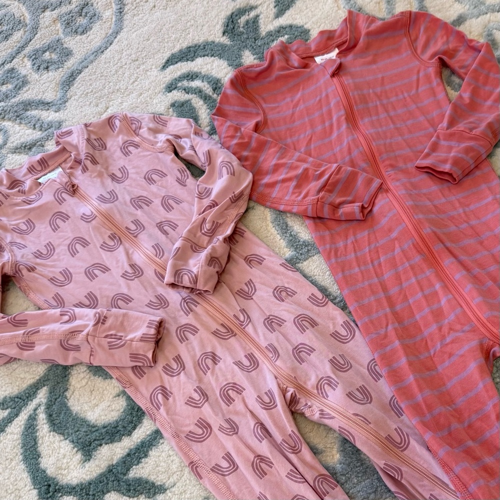 Pink and Coral Kids Pajama Set